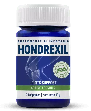 Frasco de Hondrexil con 21 cápsulas de apoyo para las articulaciones